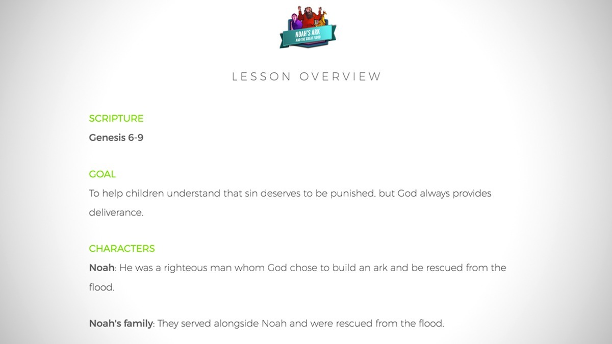 Vacation Bible School Curriculum